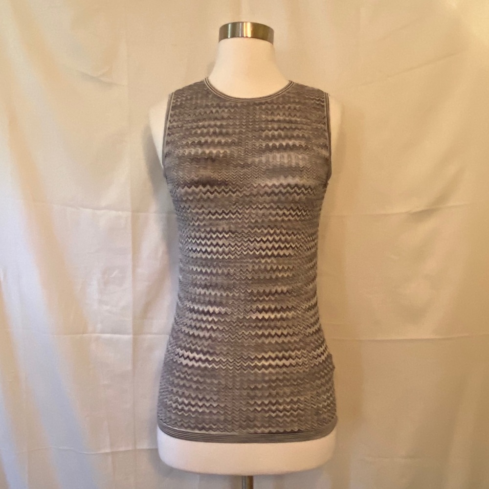 WHBM Chevron Fine Knit Chevron Sweater Tank Small